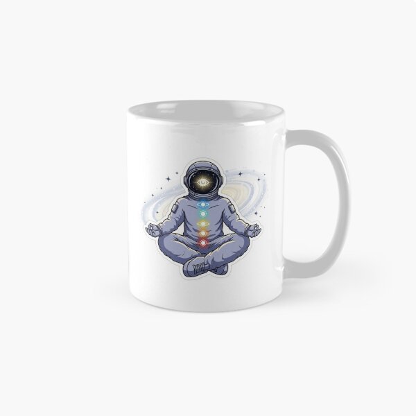 Item preview, Cosmic Chakra Alignment | Meditating Astronaut Spiritual Sticker designed and sold by SoulMint.