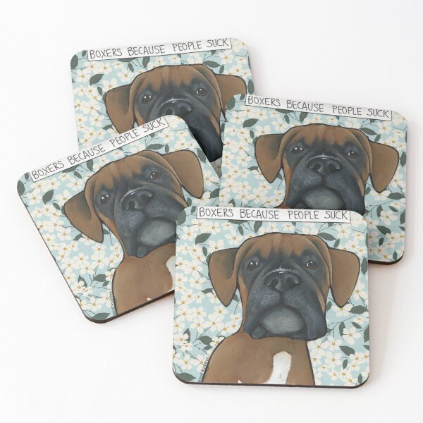 Item preview, People Suck, Boxer dog hand created art designed and sold by jamiemorathart.