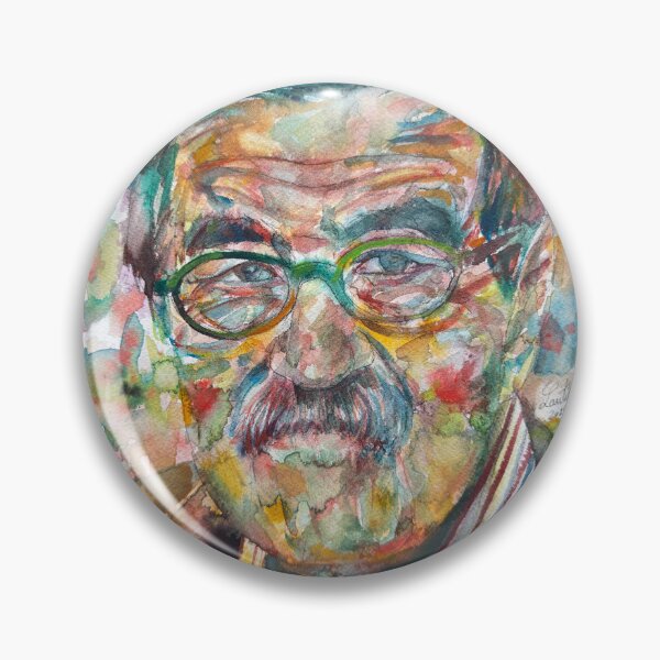 Item preview, GUNTER GRASS watercolor portrait designed and sold by lautir.