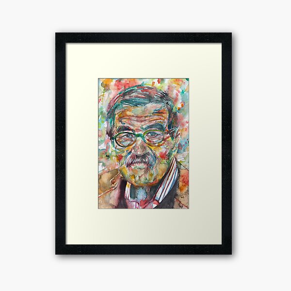 Item preview, GUNTER GRASS watercolor portrait designed and sold by lautir.
