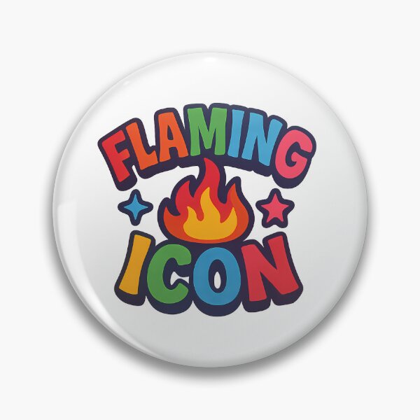Item preview, Flaming Icon – Bold Retro Typography designed and sold by Haus Of Sin.