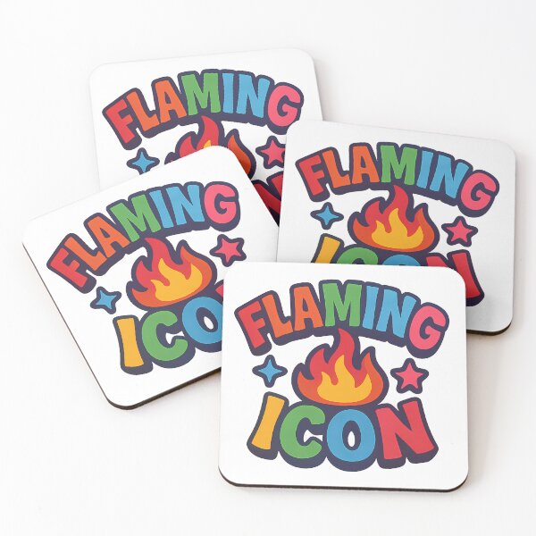 Item preview, Flaming Icon – Bold Retro Typography designed and sold by Haus Of Sin.