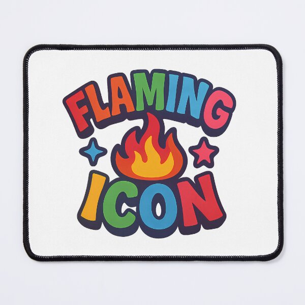 Item preview, Flaming Icon – Bold Retro Typography designed and sold by Haus Of Sin.
