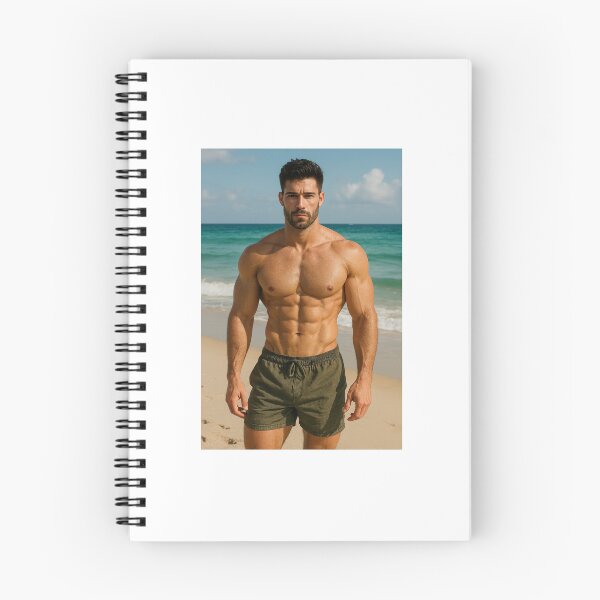 Item preview, men muscle stand on the beach designed and sold by zambalala.