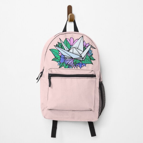 Item preview, Origami crane, floral--peach background designed and sold by Itinlea.
