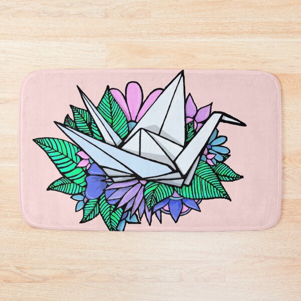 Item preview, Origami crane, floral--peach background designed and sold by Itinlea.