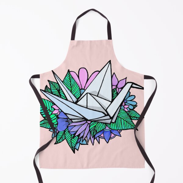 Item preview, Origami crane, floral--peach background designed and sold by Itinlea.