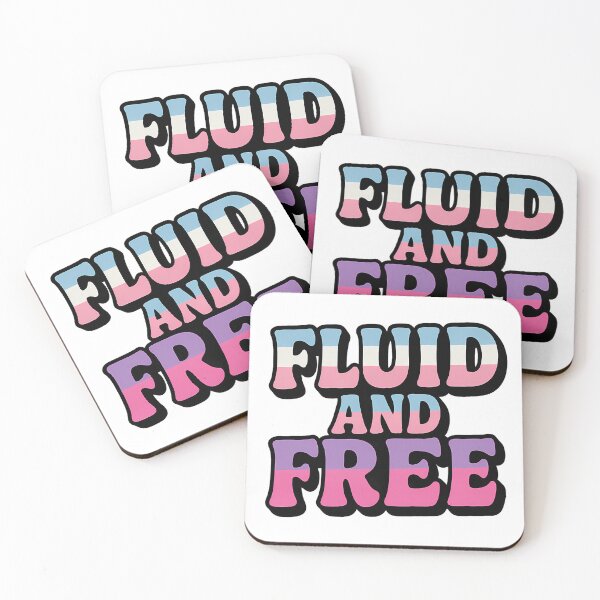 Item preview, Fluid and Free – Trans Pride Typography designed and sold by Haus Of Sin.