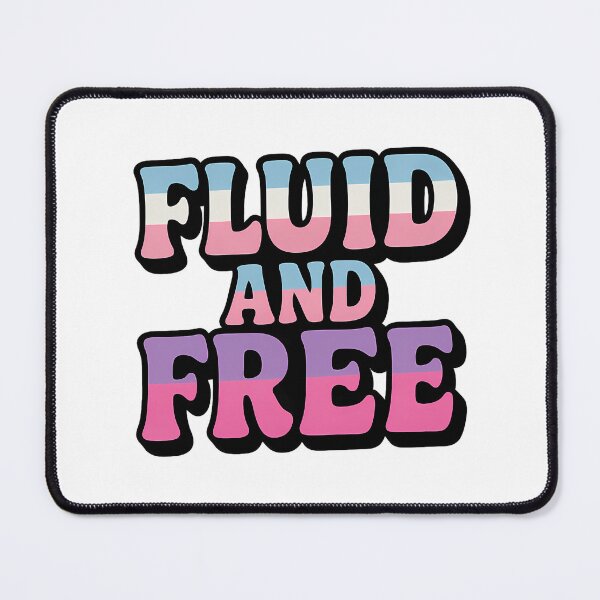 Item preview, Fluid and Free – Trans Pride Typography designed and sold by Haus Of Sin.