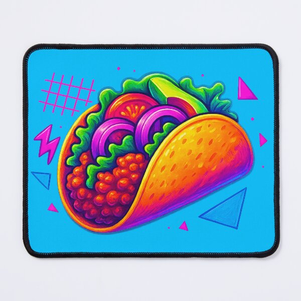 Item preview, Neon Taco Explosion – Retro 80s Pop Art Food Design designed and sold by Inspired by CarMa.