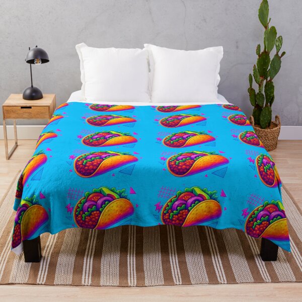Item preview, Neon Taco Explosion – Retro 80s Pop Art Food Design designed and sold by Inspired by CarMa.
