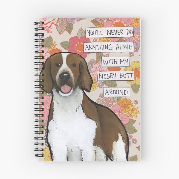 Item preview, Nosey Butt, Brittany Spaniel dog hand created art designed and sold by jamiemorathart.