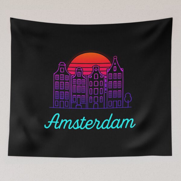 Item preview, Amsterdam Neon Skyline Collection: Futuristic City Lights designed and sold by Design_Your_Day.