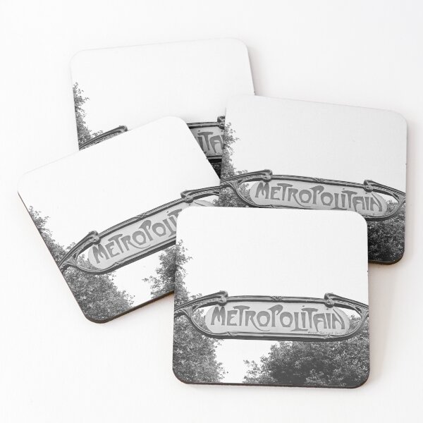 Item preview, Paris Metro Station Entrance - Art nouveau in Black and White designed and sold by CarolinaReina.
