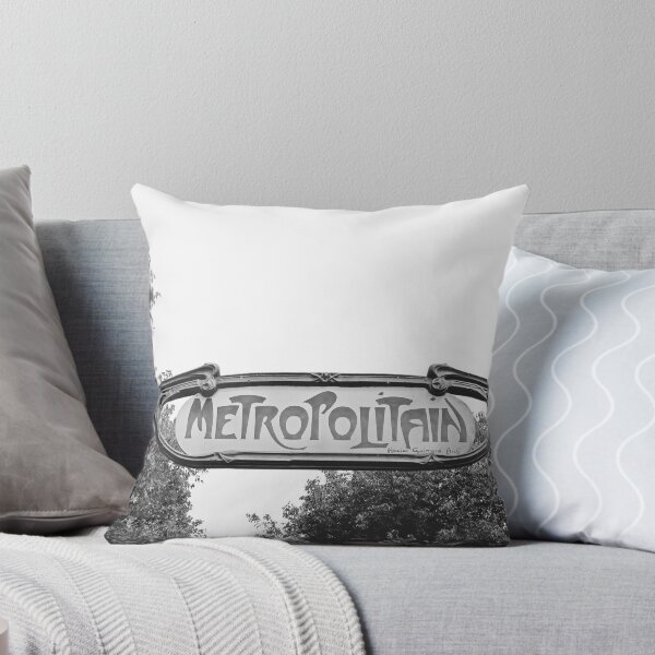 Item preview, Paris Metro Station Entrance - Art nouveau in Black and White designed and sold by CarolinaReina.