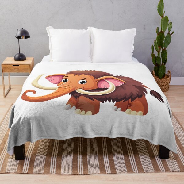 Item preview, Cute Mammuthus, Woolly mammoth extinct, Mammoth with Giant Ivory, Brown walking mammoth with big tusks, Large extinct animal from ice age designed and sold by Danler.