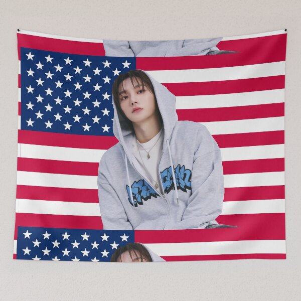 Item preview, Sungho Hoodie US Flag Park Sungho BOYNEXTDOOR designed and sold by Dev M.
