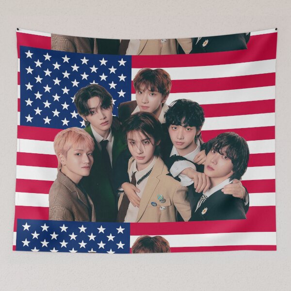 Item preview, Boy next door US Flag Sungho Riwoo Jaehyun Taesan Leehan Woonhak BOYNEXTDOOR designed and sold by Dev M.