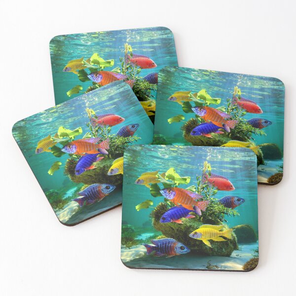 Item preview, African Cichlids Peacock Cichlid Aquarium Fish Tank Lovers Art  designed and sold by Aquarium Eclipse.