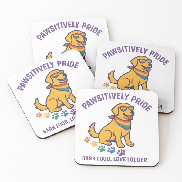 Item preview, Pawsitively Pride Dog with Rainbow Bandana LGBTQ+ Support designed and sold by InkInduldge.