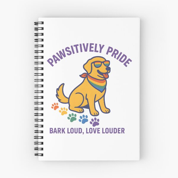Item preview, Pawsitively Pride Dog with Rainbow Bandana LGBTQ+ Support designed and sold by InkInduldge.