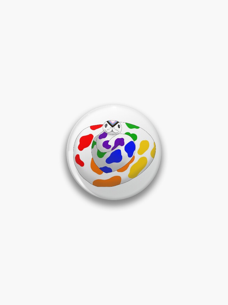 Thumbnail 1 of 3, Pin, Progress Pride Python designed and sold by deebiddle0.
