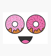 Happy Donuts Face Photographic Print