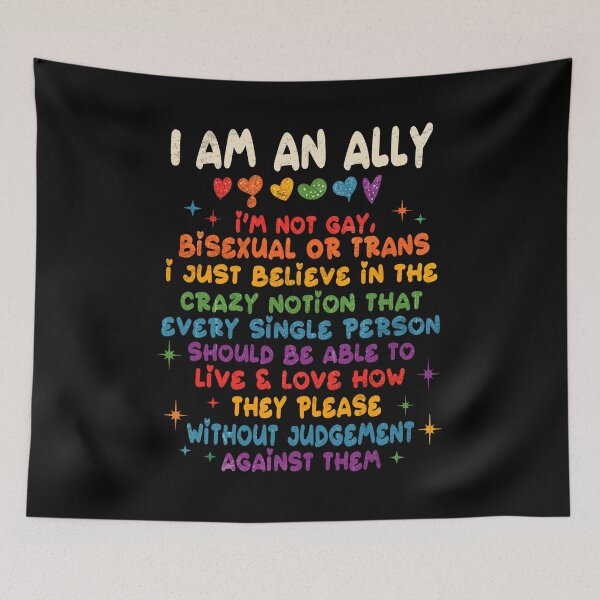 Item preview, I am an Ally LGBT Pride Month  designed and sold by MackenzieBin.