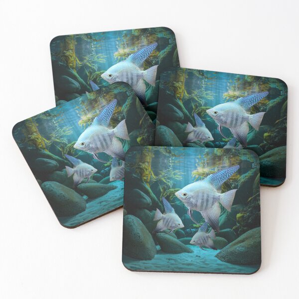Item preview, Blue Angelfish Aquarium Fish Tank Breeders Art designed and sold by Aquarium Eclipse.