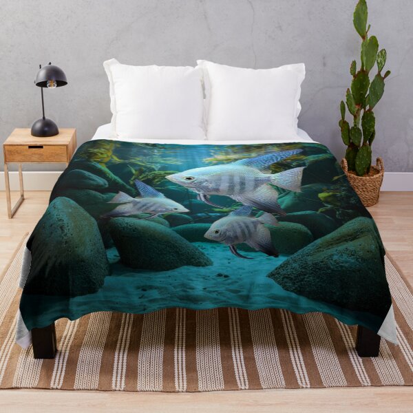 Item preview, Blue Angelfish Aquarium Fish Tank Breeders Art designed and sold by Aquarium Eclipse.