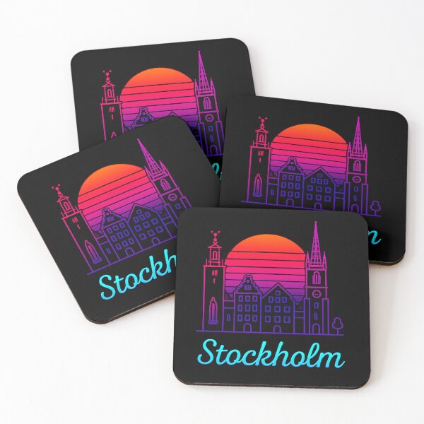 Item preview, Stockholm Neon Skyline Collection: Futuristic City Lights designed and sold by Design_Your_Day.
