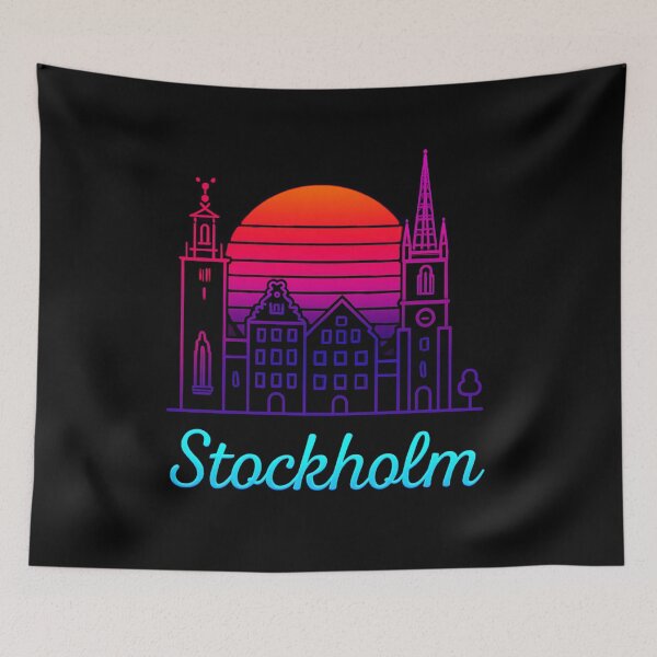 Item preview, Stockholm Neon Skyline Collection: Futuristic City Lights designed and sold by Design_Your_Day.