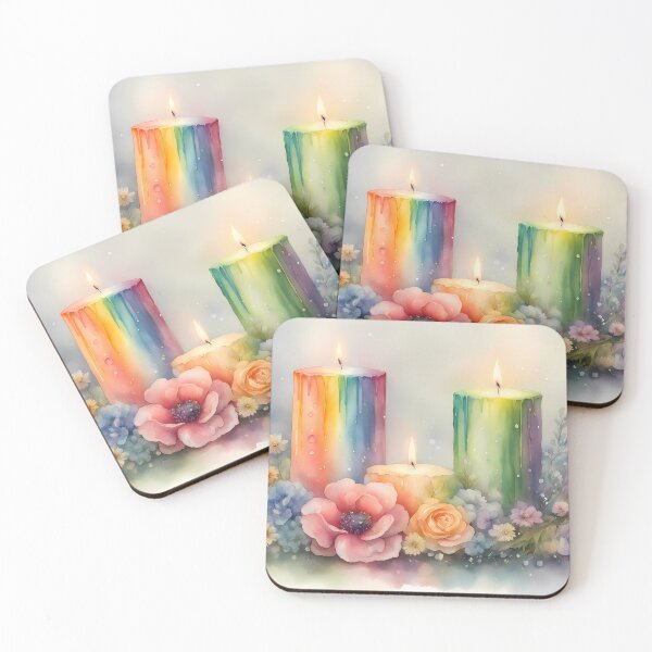 Item preview, Rainbow Candlelights designed and sold by CalmnessbyChoice.