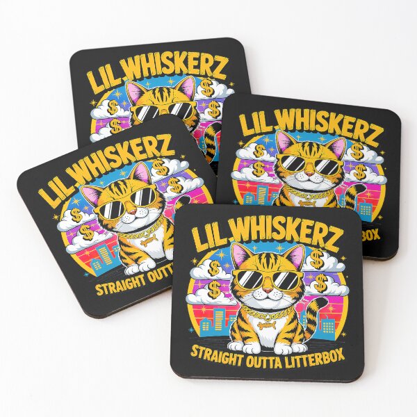 Item preview, Gangsta Cat Lil Whiskerz Straight Outta Litterbox designed and sold by Amanda's Factory.