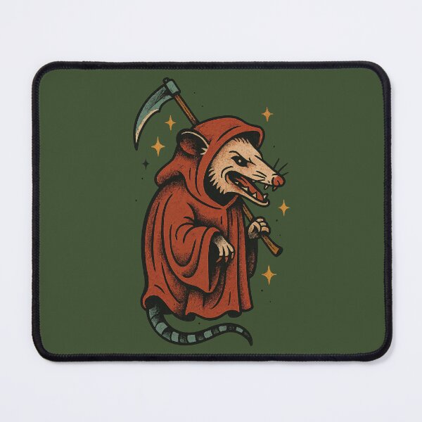 Item preview, Grim Reapossum – Funny Death Rodent in Hooded Cloak Design designed and sold by Victor Shadehorn.