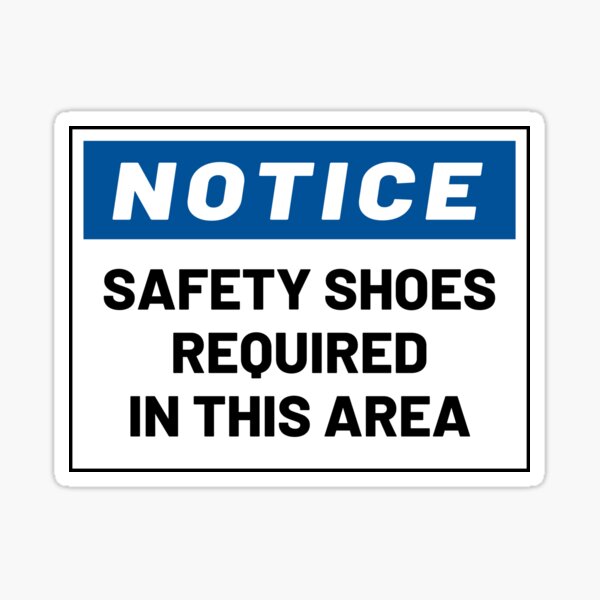 Item preview, Safety Shoes Required in This Area Sign – Foot Protection Safety Compliance Notice designed and sold by safetysignprod.