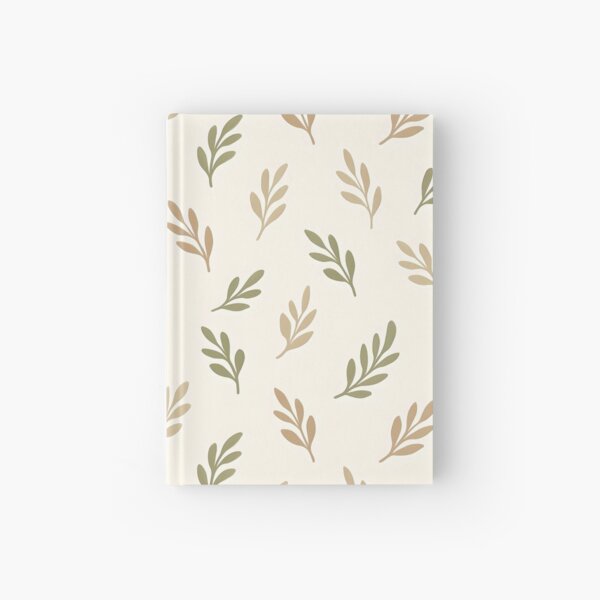 Flowing leaves in muted earth tones Hardcover Journal