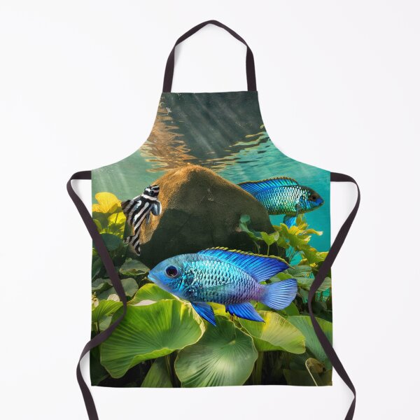 Item preview, Electric Blue Acara Cichlids Zebra Pleco Aquarium Fish Tank Breeders Art designed and sold by Aquarium Eclipse.