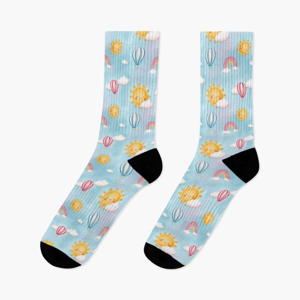 Item preview, Sunny cloudy and rainbow seamless digital pattern  designed and sold by jancajiravova.