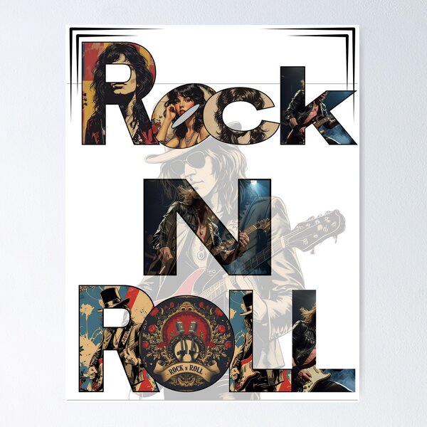 Aperçu de l'œuvre Rock N Roll créée et vendue par NewJuniorStore.