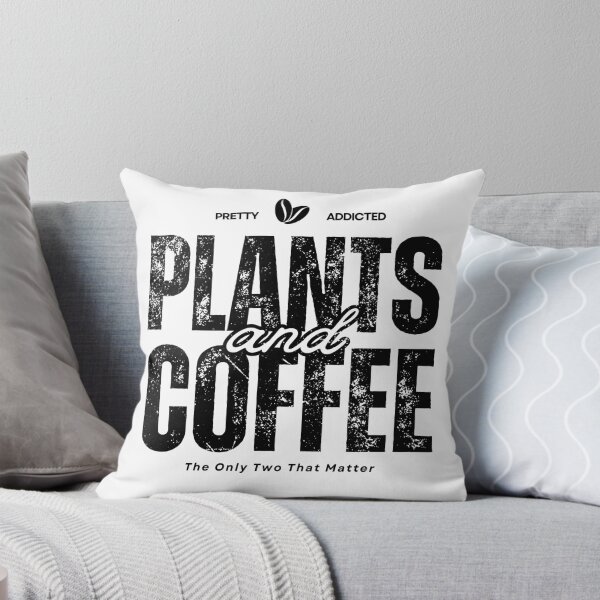 Item preview, Pretty Addicted to Plants & Coffee | Retro Distressed Typography designed and sold by MySciPic.