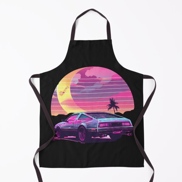 Item preview, Voiture Vaporwave – Voiture rétro avec coucher de soleil néon en arrière-plan designed and sold by Wawan35200.