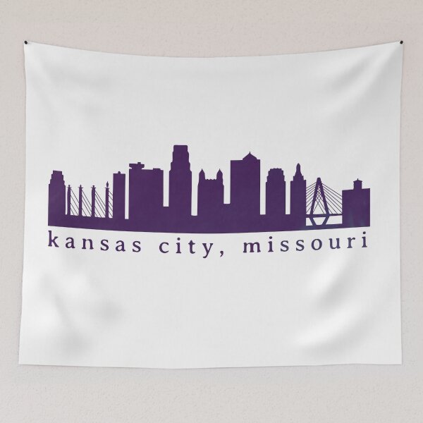 Item preview, Kansas City Skyline Watercolor Grunge - Bold 10 designed and sold by calliew1217.