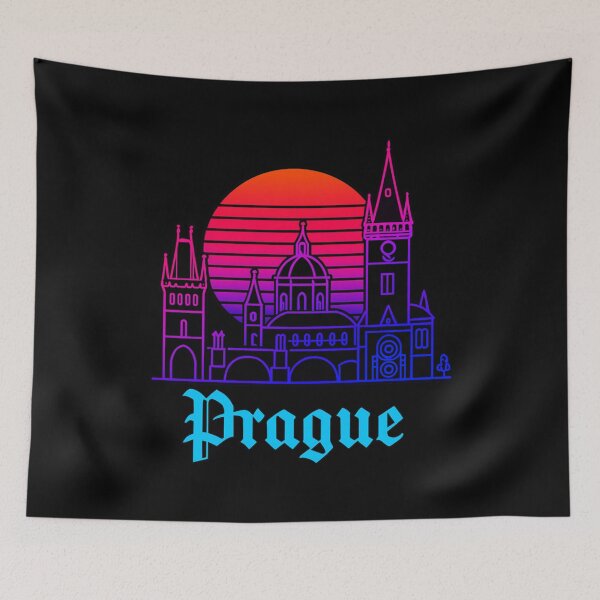 Item preview, Prague Neon Skyline Collection: Futuristic City Lights designed and sold by Design_Your_Day.
