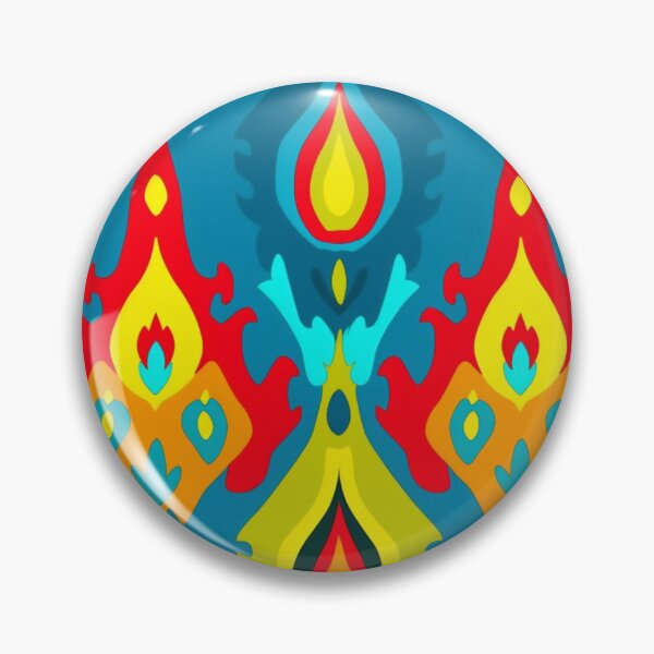 Item preview, Vibrant Adras Pattern – Traditional Ikat Design in Bright Central Asian Colors designed and sold by xonush.