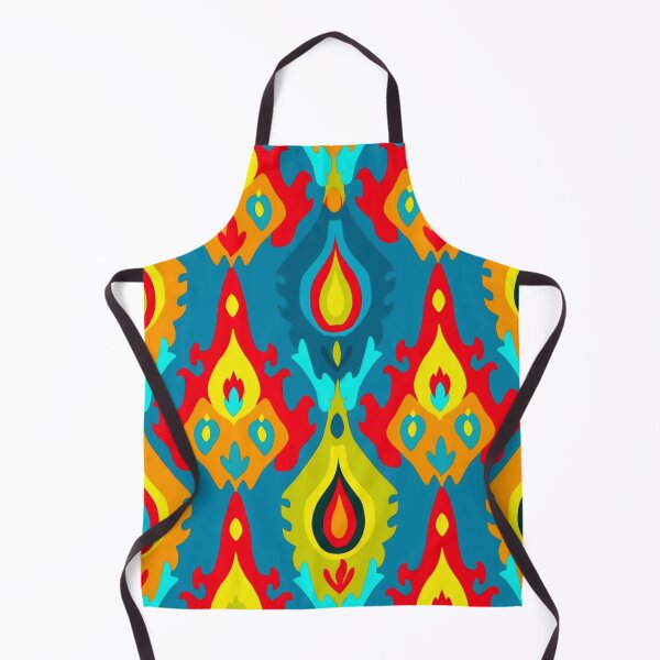 Item preview, Vibrant Adras Pattern – Traditional Ikat Design in Bright Central Asian Colors designed and sold by xonush.