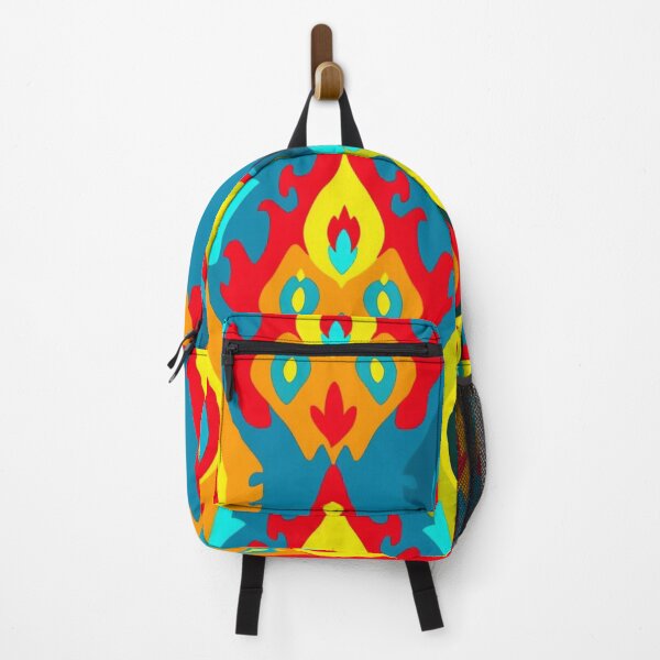 Item preview, Vibrant Adras Pattern – Traditional Ikat Design in Bright Central Asian Colors designed and sold by xonush.