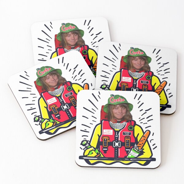 Item preview, Greta Thunberg, friendly caricature designed and sold by orthodox-icon.
