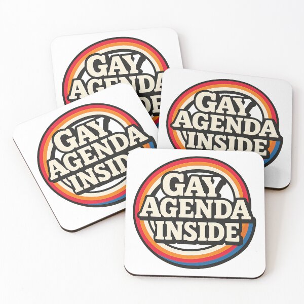 Item preview, Gay Agenda Inside – Retro Pride Logo designed and sold by Haus Of Sin.