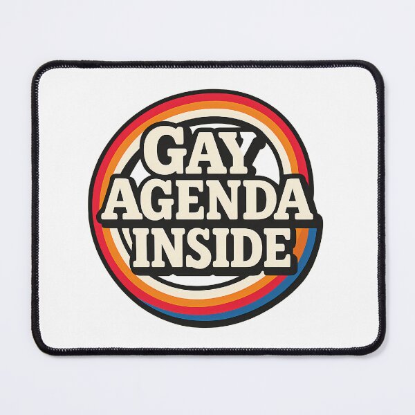 Item preview, Gay Agenda Inside – Retro Pride Logo designed and sold by Haus Of Sin.